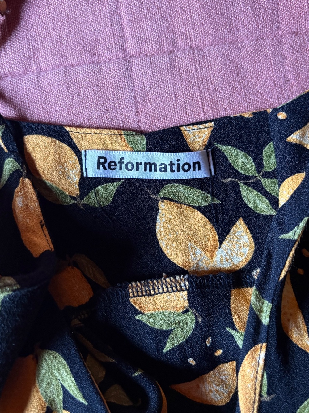 Reformation Marlowe Dress- Black & Lemon Print 🍋 Size XS - Picture 7 of 10
